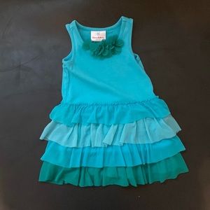 Hanna 80cm green tulle ruffle dress